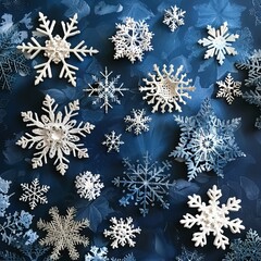 snowflakes on a white background