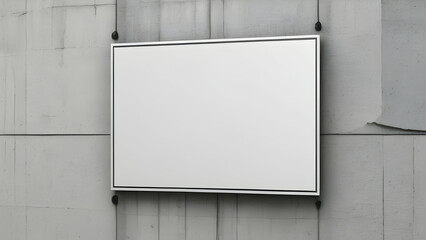 White poster template mockup on textured wall. Empty street mockup. Billboard advertising advertiser