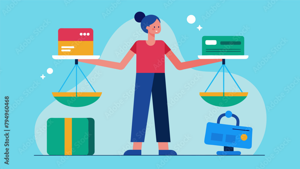 Poster an individual weighing the risks and benefits of using a credit card for a large electronics purchas