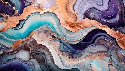 Abstract Alcohol Ink Painting: Marble and Agate Style