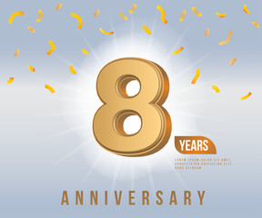 Obraz premium The 8 years anniversary celebration