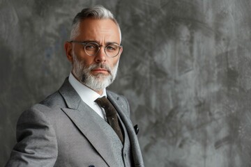 A well-dressed man in a suit with a confident gaze in a bright, modern office setting. Beautiful simple AI generated image in 4K, unique.