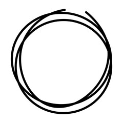 Hand-drawn Circular Sketch Icon.Round Circular Scribble Doodle Icon.Vector
