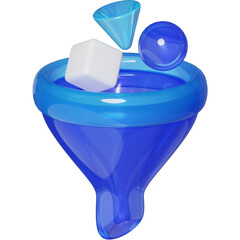 Data Filter sorting tunel Web Development 3D Object