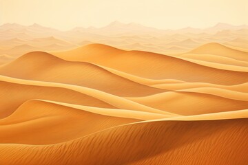 Fototapeta na wymiar Golden Desert Sand Gradients: Arid Landscape Hues Mirage