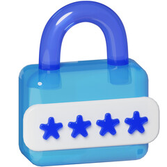 Padlock security Code Web Development 3D Object