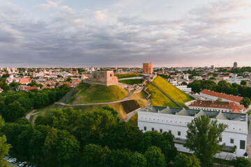 Aerial view of Vilnius Old Town, one of the largest surviving medieval old towns in Northern Europe. - 794965800