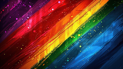 Rainbow Colored Wallpaper on Black Background