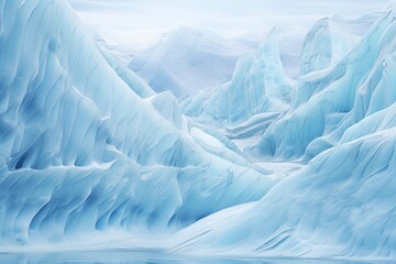 Icy Glacier Gradient Effects: Glacial Frost Hues Captured
