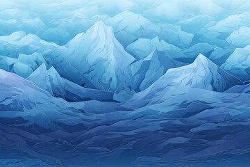 Icy Glacier Gradient Patterns - Chilling Elegance Collection