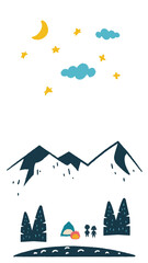 Camping in mountains