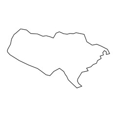 Baoruco Province map, administrative division of Dominican Republic. Vector illustration.