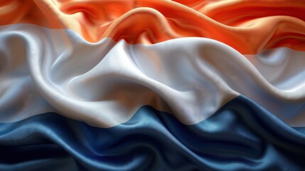 Close-up of luxurious, smooth silk fabric texture