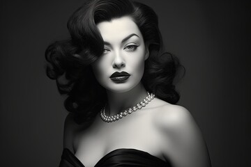 Fototapeta premium Timeless Beauty: Old Hollywood Glamour Portraits