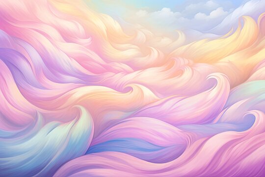 Pastel Rainbow Gradient Dreams: A Delicate Digital Bliss.