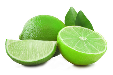 Limes isolated on a white background