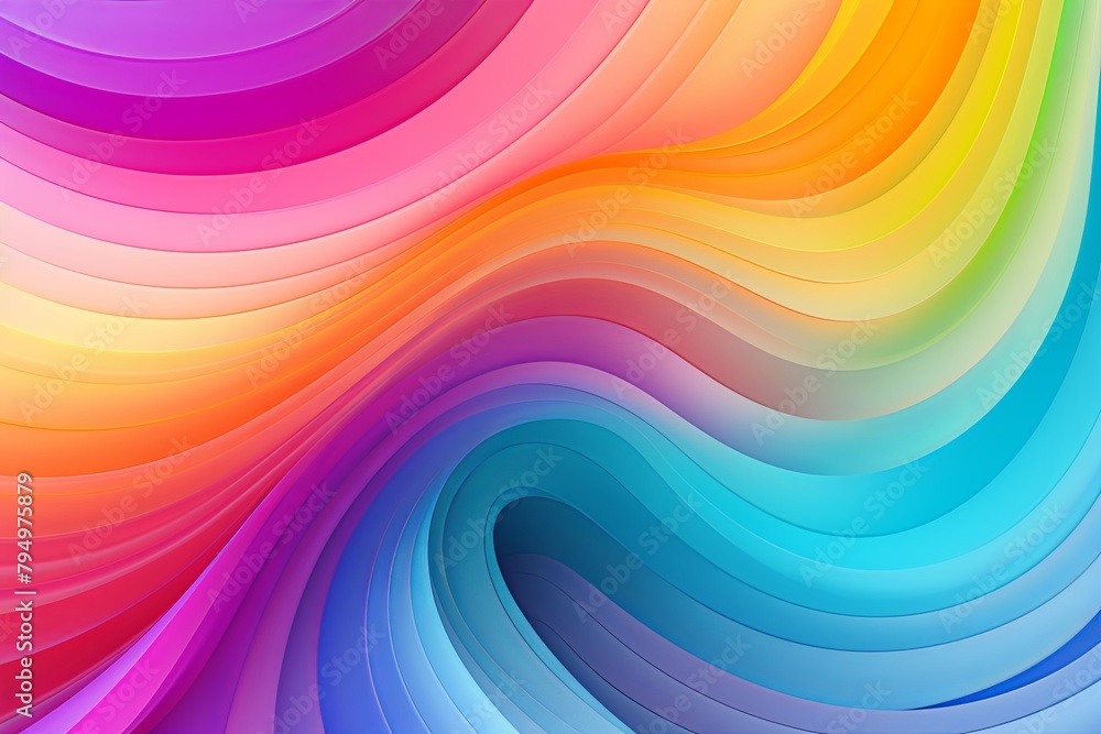 Aufkleber radiant rainbow spectrum: mesmerizing gradient styles & wave patterns