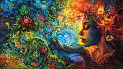Vibrant artwork symbolizing the beauty of humanity in harmony