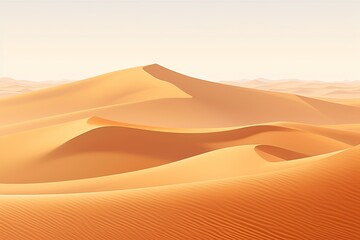 Fototapeta na wymiar Sahara Sand Dune Gradients: Tranquil Desert Backdrops in Shades of Gold