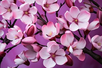 Spring Blossom Pink Gradients: Budding Flower Spectrum Delight