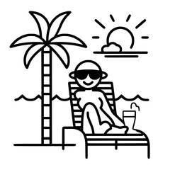 summer icon, leisure icon, beach icon, beach, umbrella,
