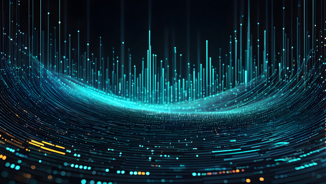 data flow concept abstract background with space, AI generated