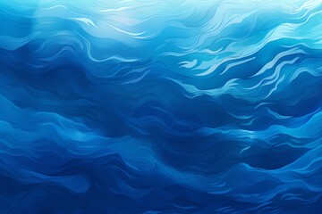 Obraz premium Undersea Blue Gradient Depths: Ocean Wave Gradations Explosion