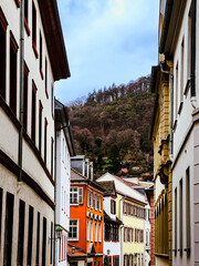 View to old town of Heidelberg, Germany 