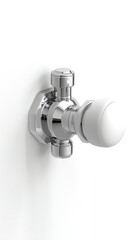 Realistic Image of smart thermostatic radiator valves TRVs on a white background, Realistic.