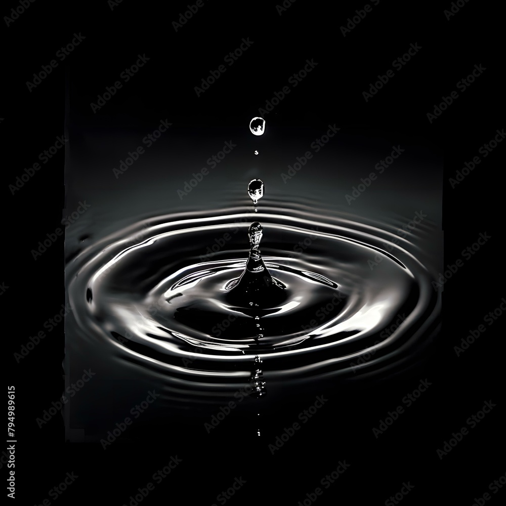 Poster drop of water on blue