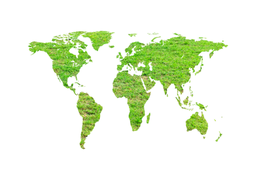 World map isolated on transparent background png file. elements of this image furnished by NASA