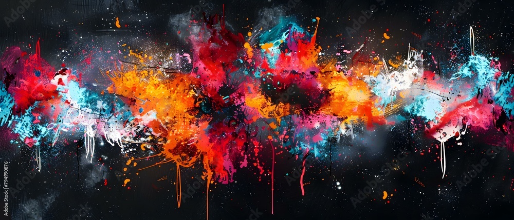 Wall mural abstract colorful background with splashes