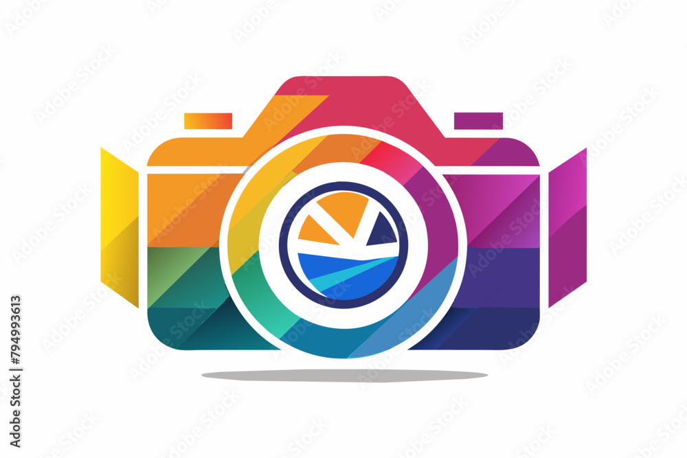 Leinwandbilder Create a photography logo with soft gradient tones and scalable vector graphics