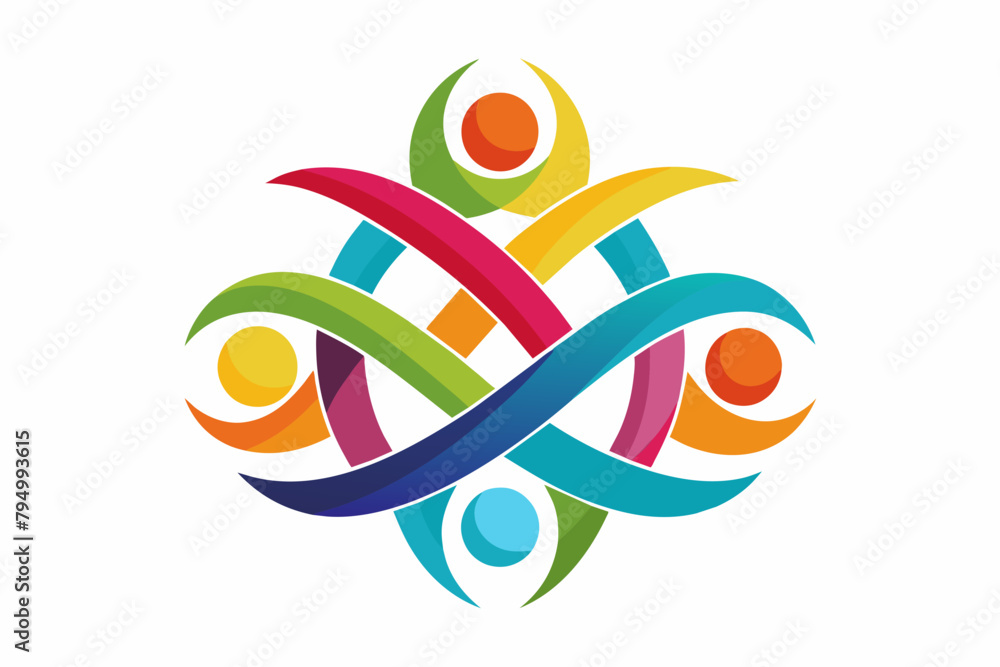 Poster Create an abstract icon that symbolizes unity and connection