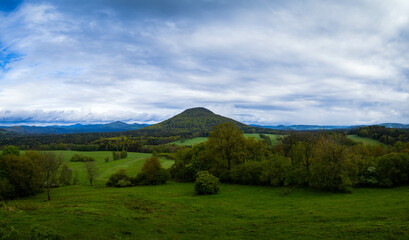 View of the hill, open nature, landscape in the mountains