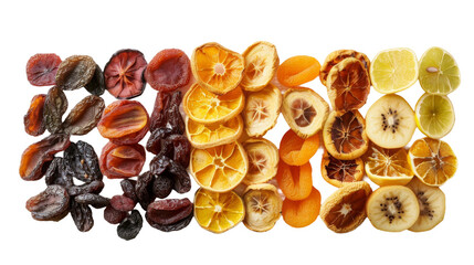 Enjoying Dried Fruit Medley as a Healthy Snack On Transparent Background.