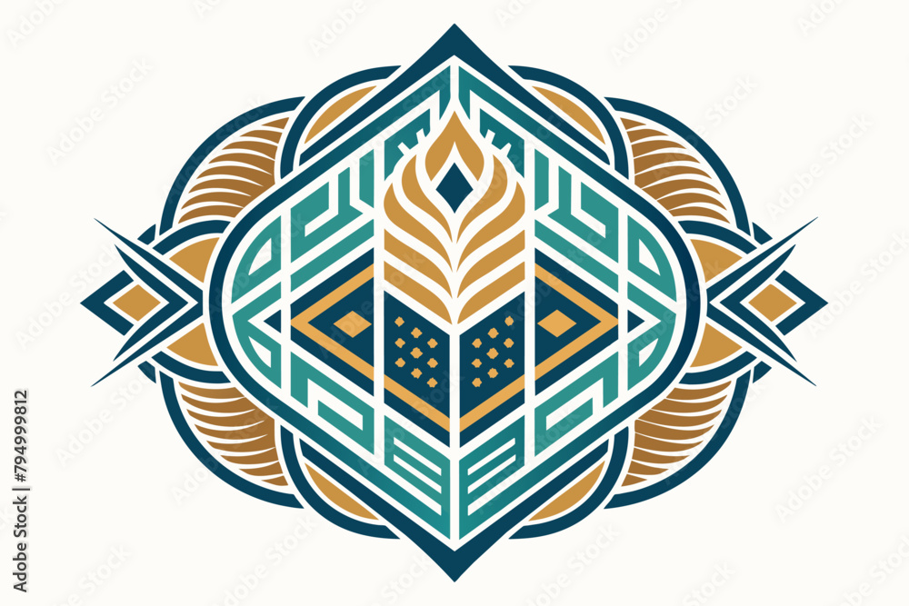 Poster layers of meaning unfold within the logo's intricate patterns, inviting interpretation and introspec
