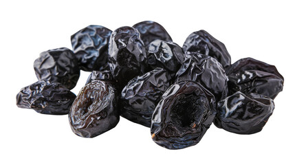 Incorporating Dry Prunes into Your Diet On Transparent Background.