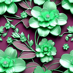 Abstract beautiful 3d flower blossom background
