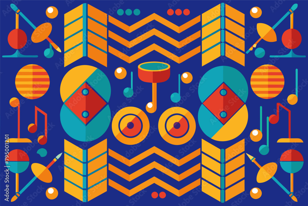 Poster rhythmic and repetitive patterns