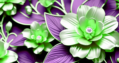 Abstract beautiful 3d flower blossom background