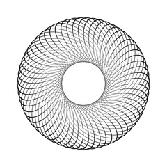 Circular Rotating Design Element. Abstract Circle Lines Pattern. V