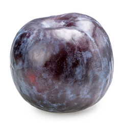 Fresh Black Plum fruit isolated on white background, Black Plums fruits on white With work path.