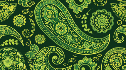 Seamless paisley pattern with a jacquard texture