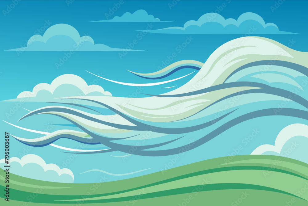 Poster wispy clouds dancing in a gentle breeze