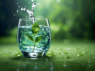 Water Conservation Concept: Illustrating the Key to Wealth in Green Finance - Photo Real Wallpaper