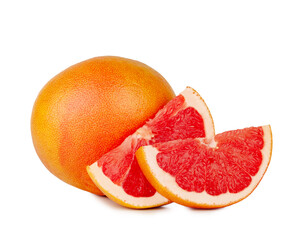 Fresh grapefruit isolated on a white background