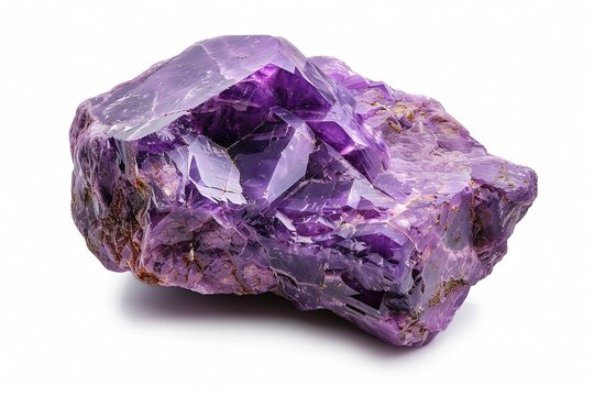 Charoite, gemstone, isolated on white