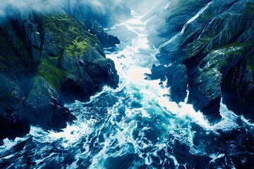 Obraz premium blue water and earth