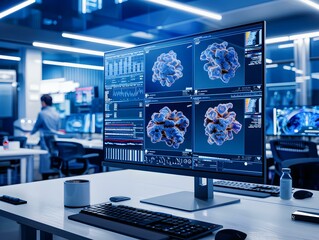 Fototapeta premium monitor in the laboratory